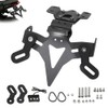 HIULLEN Motorrad Kennzeichenhalter, Einstellbarer Winkel kennzeichenhalterung, Nummernschildhalter, Universal Nummernschildhalter, Aluminiumlegierung Verstellbarer Motorrad für Yamaha MT-07 MT07 FZ-07