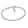 Kuzzoi Men's silver bracelet with curb links (2 mm) for