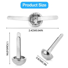 Leucasa 250 Pieces Brads for Paper Crafts Brass Fasteners Split Pin for Paper Crafts,Handicrafts,Art Supplies,School DIY Supplies