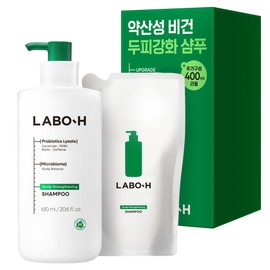 Labo H Scalp Strengthening Clinic Shampoo 610ml + Refill 400ml Set, 1 Set