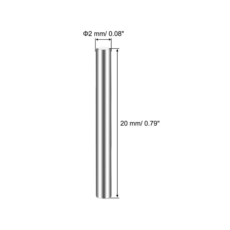 TOP-VIGOR 10Pcs 2mm x 20mm Dowel Pins Shelf Support Pegs,