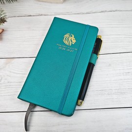 Diary 2026-2027 - 18 Month Mid Year Diary from Jul. 2026 to Dec.2027, A6 Pocket Week to View, Weekly & Month Planner with Leather Cover, Pen Loop (Aqua Blue)
