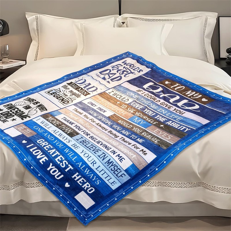 Dad Blanket Gift for Dad for Farthers Day from Daughter