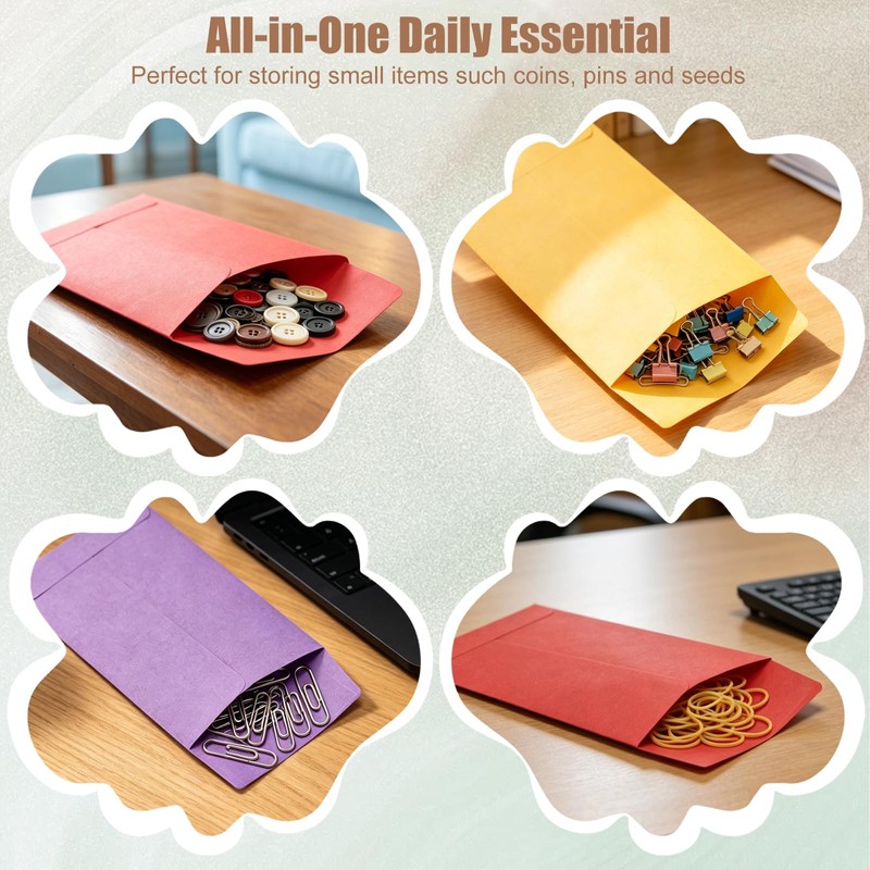 150 PCS 2.25"×3.5" Small Coin Envelopes