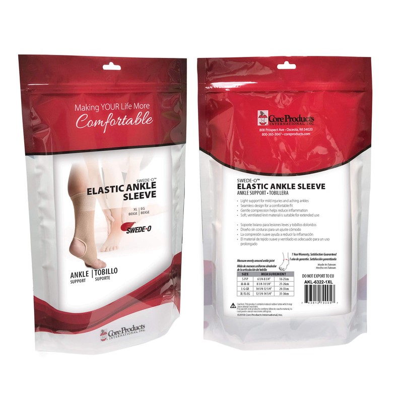 Swede-O Elastic Ankle Support, X-Large