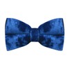 Corbata de lazo de terciopelo arrugado, color azul