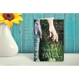 James Coates Birthday Card for Her Female Adult Women - Woman in Grass Design, Multicolour, A5