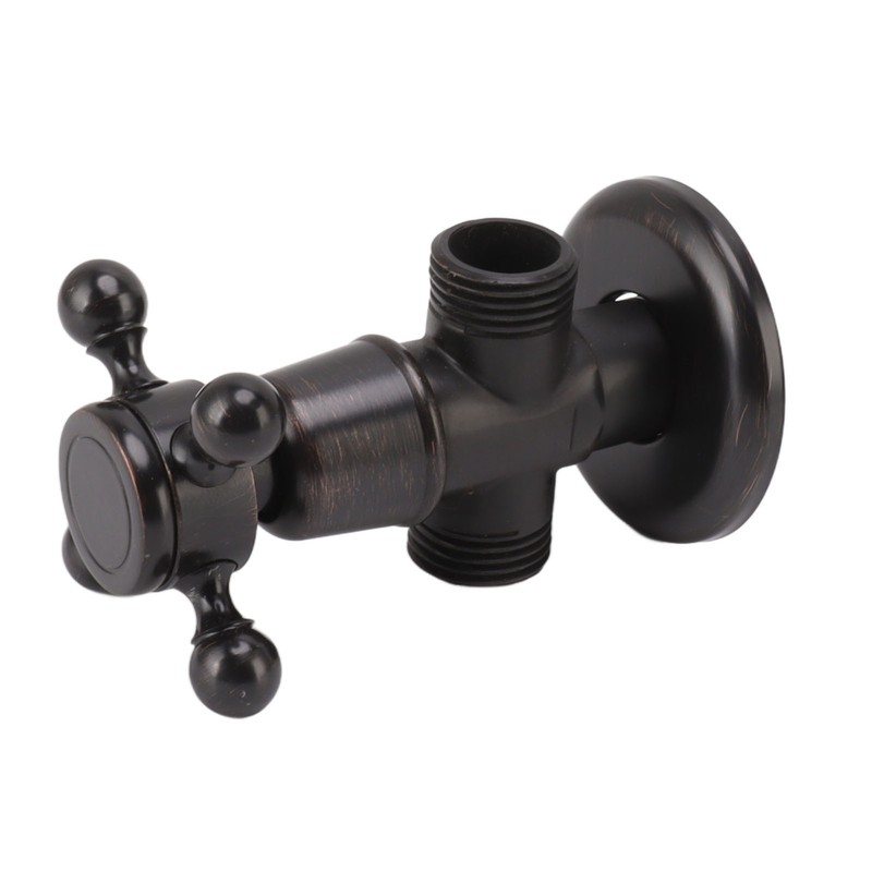 Angle Stop Valve Retro Copper Cross Handle Water Stop Valve