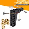 GWT Adjustable Trailer Hitch fits 2" Receiver 8" Drop Towing