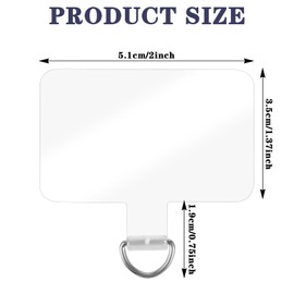 CIATBYYJ Cell Phone Lanyard Pads, Cell Phone Lanyard Patch, Clear Universal Phone Tether Tab for All Full Phone Cases