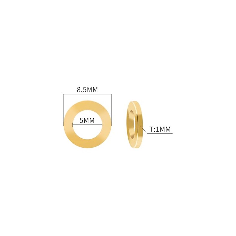 Yundxi Flat Washers M5 M6, Titanium Alloy Disc Bicycle Screws