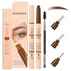 HOSAILY Microblading Eyebrow Pen with 4&3 Fork Tip, Waterproof Natural
