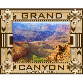Saddle Mountain Souvenir Grand Canyon Southwest Style Laser Engraved Wood Picture Frame Landscape (4 x 6)