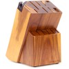 Coninx Universal Knife Block with Built-In Sharpener – 15-Slot Acacia