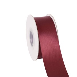 Ribbonitlux 1.5" wide Double Face Satin Ribbon 25 Yards (277-Burgundy）, Set For Gift Wrapping, Party Decor, Sewing Applications, Wedding and Craft