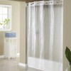 Hookless Full Length 2-in-1 Chlorine-Free Diamond PEVA Shower Curtain with