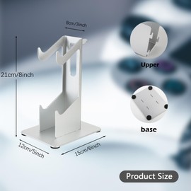 Aifiuroo Controller Holder 2 Tier, Controller and Headset Aluminum Stand for Gaming Desk, Stronger Snap-on Construction Hanger for All Universal Gaming PC Accessories