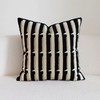 20"x20" Black Cream Stripe Tufted Pillow Covers Luxury Geometric Accent