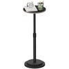 GUOHNHE Height Adjustable Drink Table, Vintage Round Indoor Metal Plant