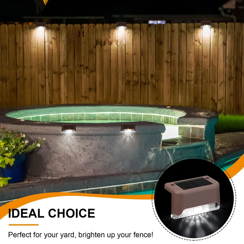 Geelin 32 Pcs Solar Deck Lights Outdoor, Waterproof LED Solar