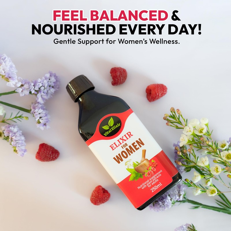 Elixir Women – Herbal Food Liquid Supplement with Hawthorn, Chamomile