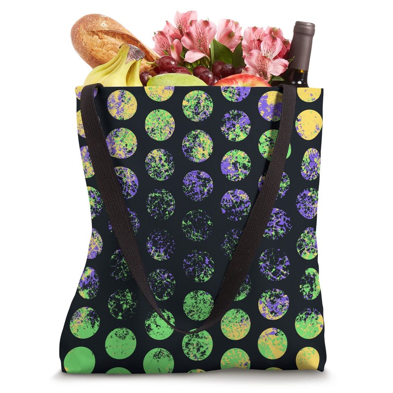 Dots on Black - Dotted Polka Dot Design #605 Tote