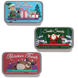 Christmas Novelty Mint Tins Gift (Set of 3) Stocking Stuffer Christmas Candy For Adults, Chrildren and Kids