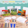4 Pack 8x10 Inch Canvas and Easel Set, Sip and