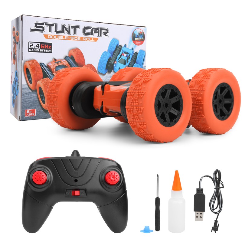 DoubleSided Stunt RC Car 360 Degrees Rotation Spraying Remote Control