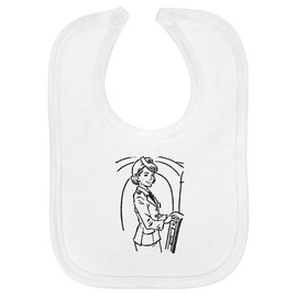 'Flight Attendant' Soft Cotton Baby Bib (BI00057372)