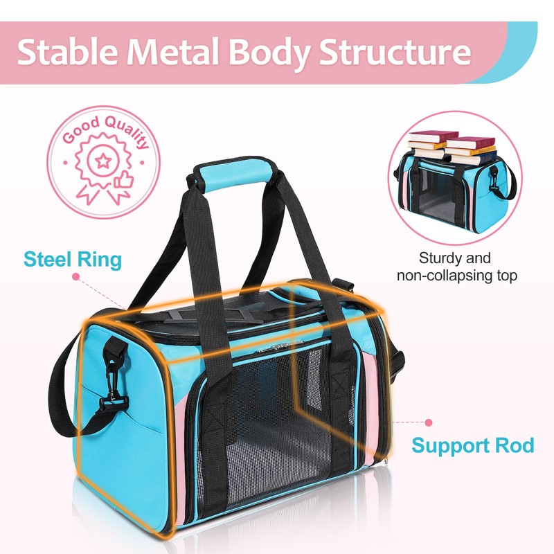 Discala Cat Dog Carrier Pet Carrier for Small Medium Cats