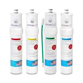 AFC-WF3M-100-SED, Compatible with Payne® PSQC-1 Water Factory SQC4 Reverse Osmosis replacement Kit -Made in U.S.A. - 4 Pack