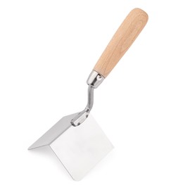 Mivos Stainless Steel Outer Corner Trowel 80 x 60 mm - Corner Trowel Rustproof - Outside Edge Trowel with Wooden Handle - Corner Spatula 90° Angle - Corner Trowel Made in EU