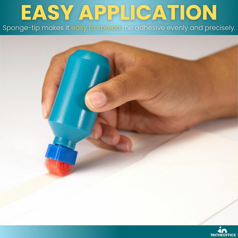 1InTheOffice Envelope Moistener, Envelope Sealer Bottle Wedge Sponge, Tipped Squeeze