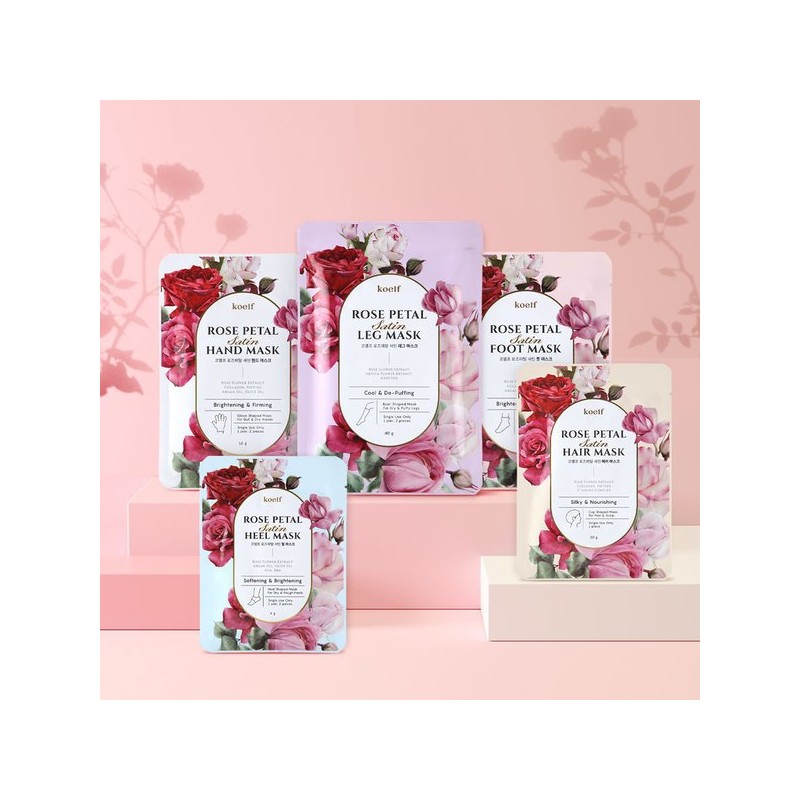 Koelf 로즈페탈 새틴 핸드 마스크 Rose Petal Satin Hand Mask