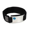 Gluten Allergy Sport Medical ID Alert Bracelet with Black Adjustable