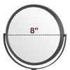 JERDON Two-Sided Wall Mounted Black Makeup Mirror - 5X-1X Magnification