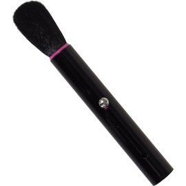 SC-BK Rokkakukan Sakurado, Portable Sliding Cheek Brush, 100% Black Goat Hair, 2 Levels of Hair Length Adjustment
