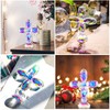 QFkris 7" Crystal Cross Standing, Decorative Glass Crosses for Table