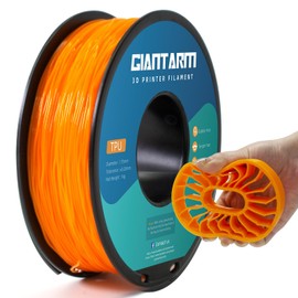 GIANTARM Orange TPU Filament, 95A TPU Filament 1.75mm, Dimensional Accuracy +/- 0.03, Flexible Soft 3D Printer Filament 1kg Spool(2.2 lbs), Vacuum Packaging (Orange)
