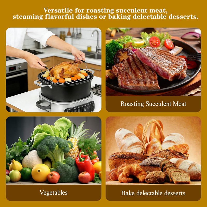 Roast and Steamer Rack Compatible with Ninja Foodi Possible Cooker