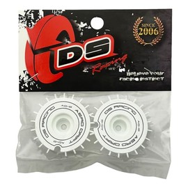DS Racing AERO DRIFT Flat White/Black Font Aero Drift Flat White 2 Pack AERO DISK AERODISK 1/10 Scale Drift RC Wheel Cover