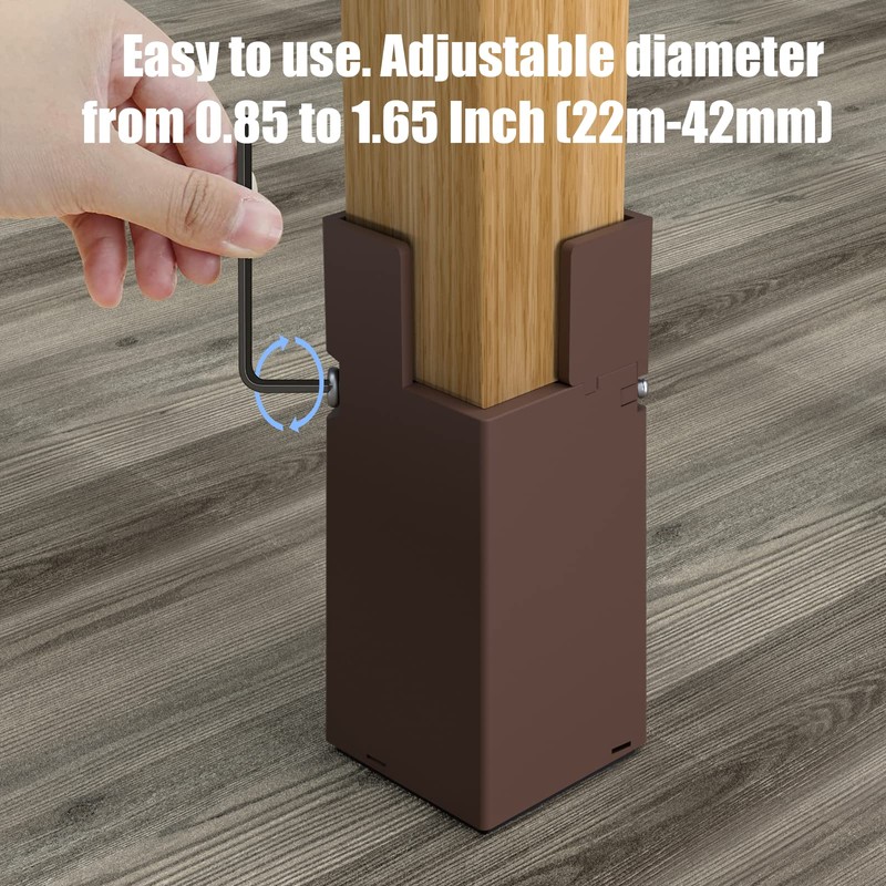 Sephyroth Adjustable Bed Risers Furniture Risers 4Pack with Screw Clamp