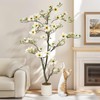6FT Faux Magnolia Plants Artificial Flower Trees Fake Plants For