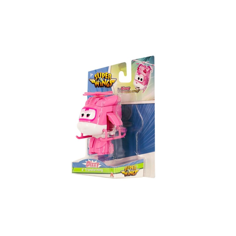 Super Wings EU780622 Dizzy Transformation Plane in Pink/White, Approx. 12