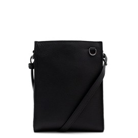 Gratante abb-g0019 Genuine Cowhide Leather Square Mini Shoulder Bag, Women's Shoulder Bag, Black