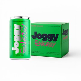 Joggy Organic Energy Drink | Solar Mango (4pk) | Clean Pre Workout Beverage with 150mg Guayusa Caffeine & No Added Sugar | Plant-Based, Gluten Free, Non-GMO, Vegan, Non-Jittery Focus Drink