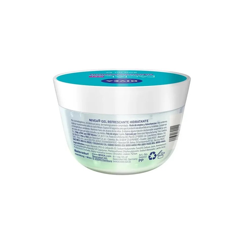 Nivea Gel Facial Refrescante E Hidratante Con Hyaluron 100ml