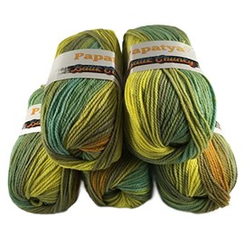 Rainbow Papatya Batik Chunky 5x100g Balls Shade 105BC