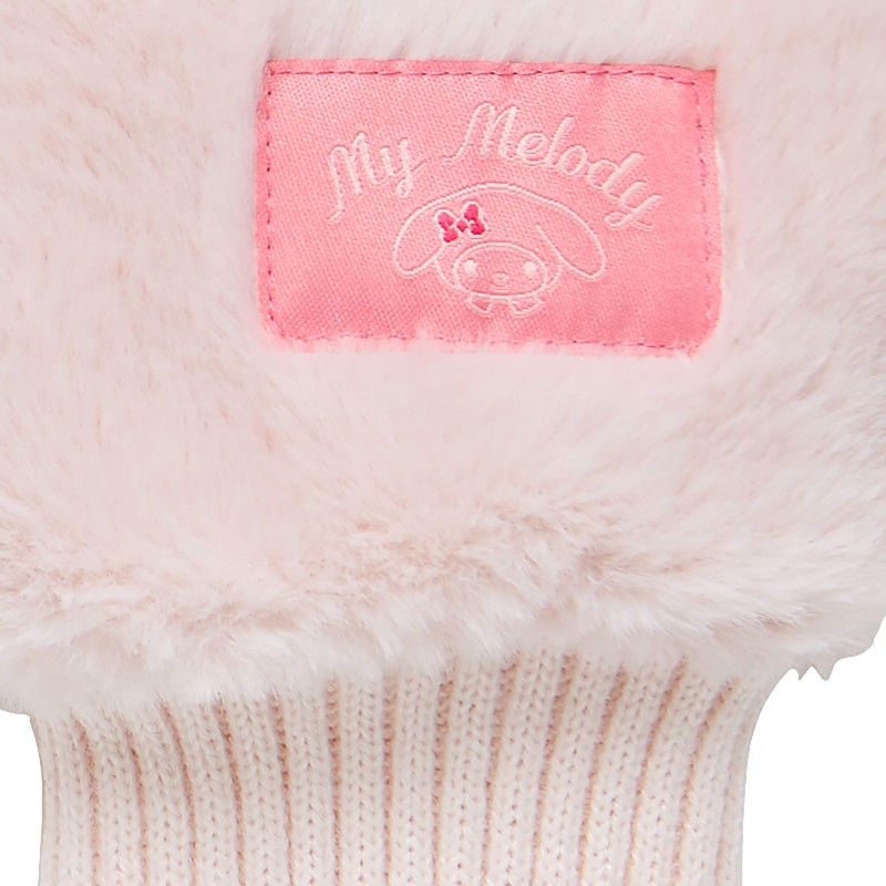 Sanrio 379522 Faux Fur Mittens My Melody Gloves Finger Out